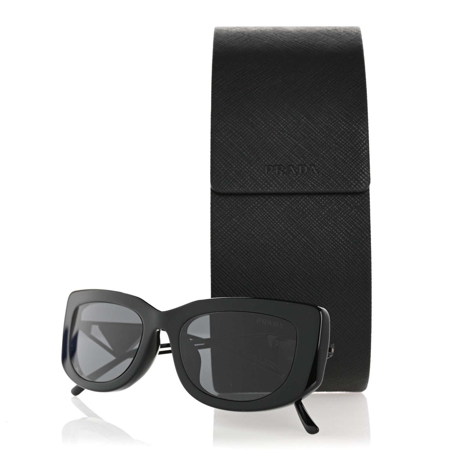 Prada Acetate Sunglasses SPR 14Y Black Slate Gray 9 of 9