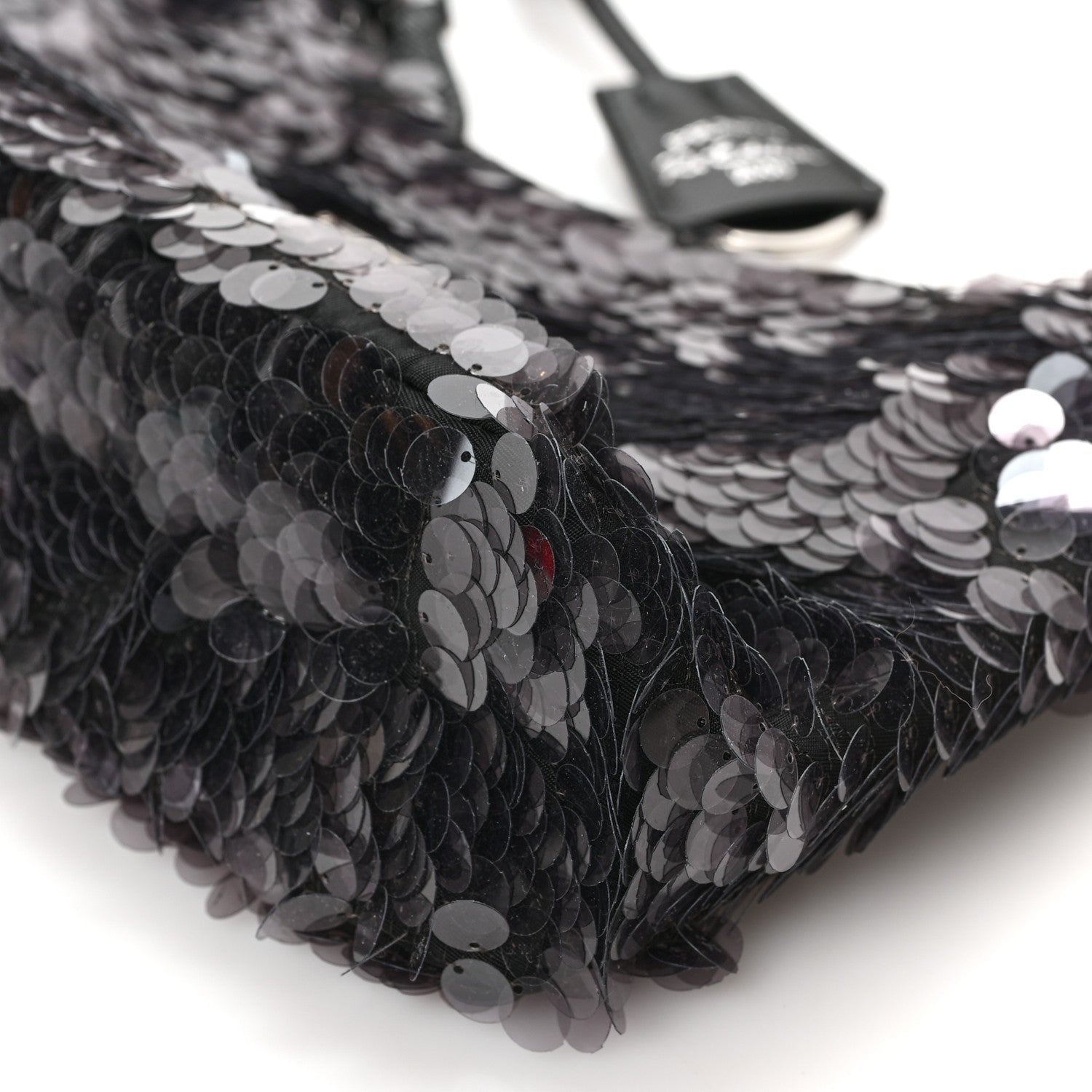 Prada Sequin Mini Re-Edition 2000 Bag Black 8 of 8