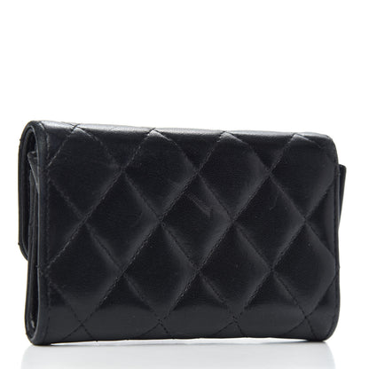 Chanel Lambskin Quilted Flap Card Holder Black 3 of 7