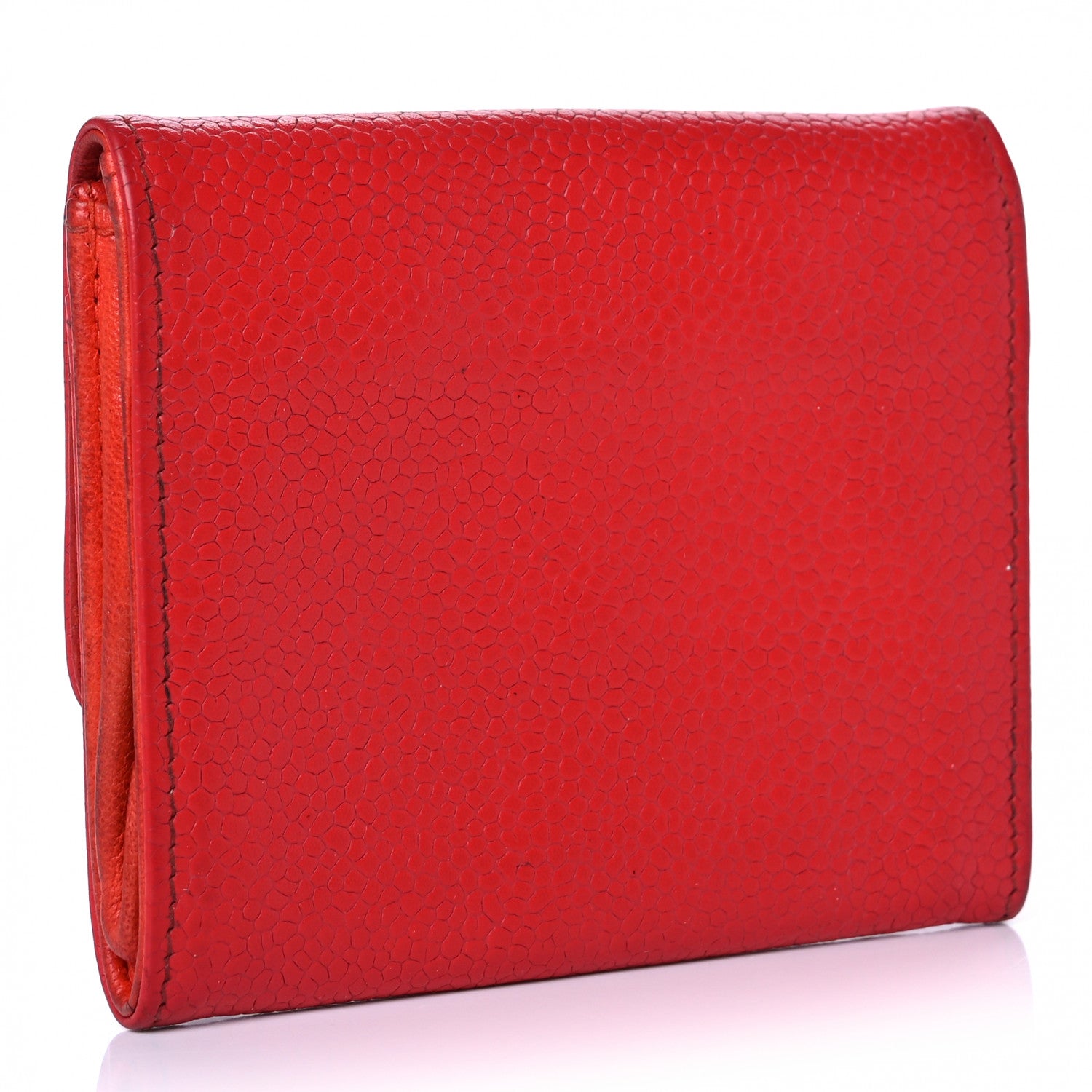 Chanel Caviar Timeless CC Card Holder Flap Wallet Dark Red 3 of 11