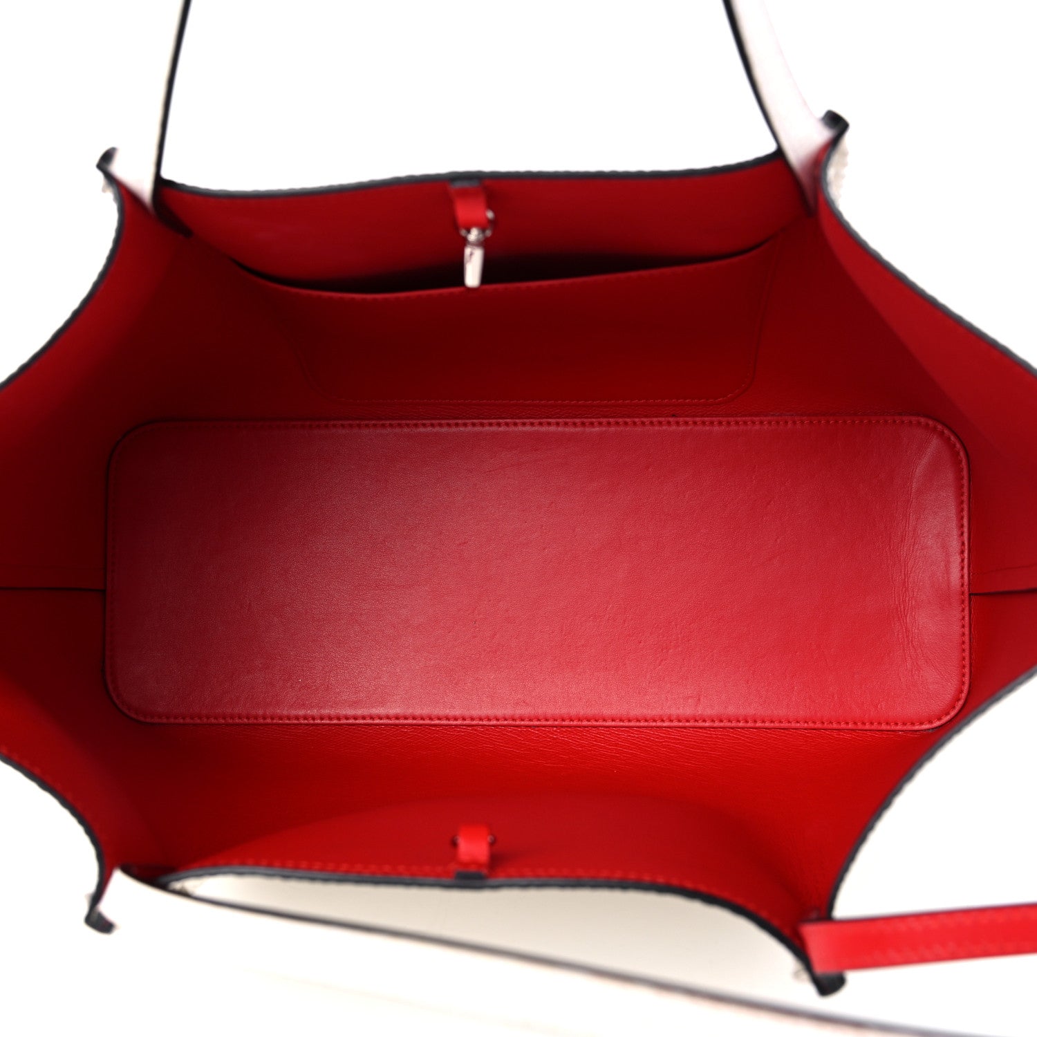 Christian Louboutin Calfskin Jurassic Embossed Spiked Large Cabarock Shopper Tote White 5 of 12