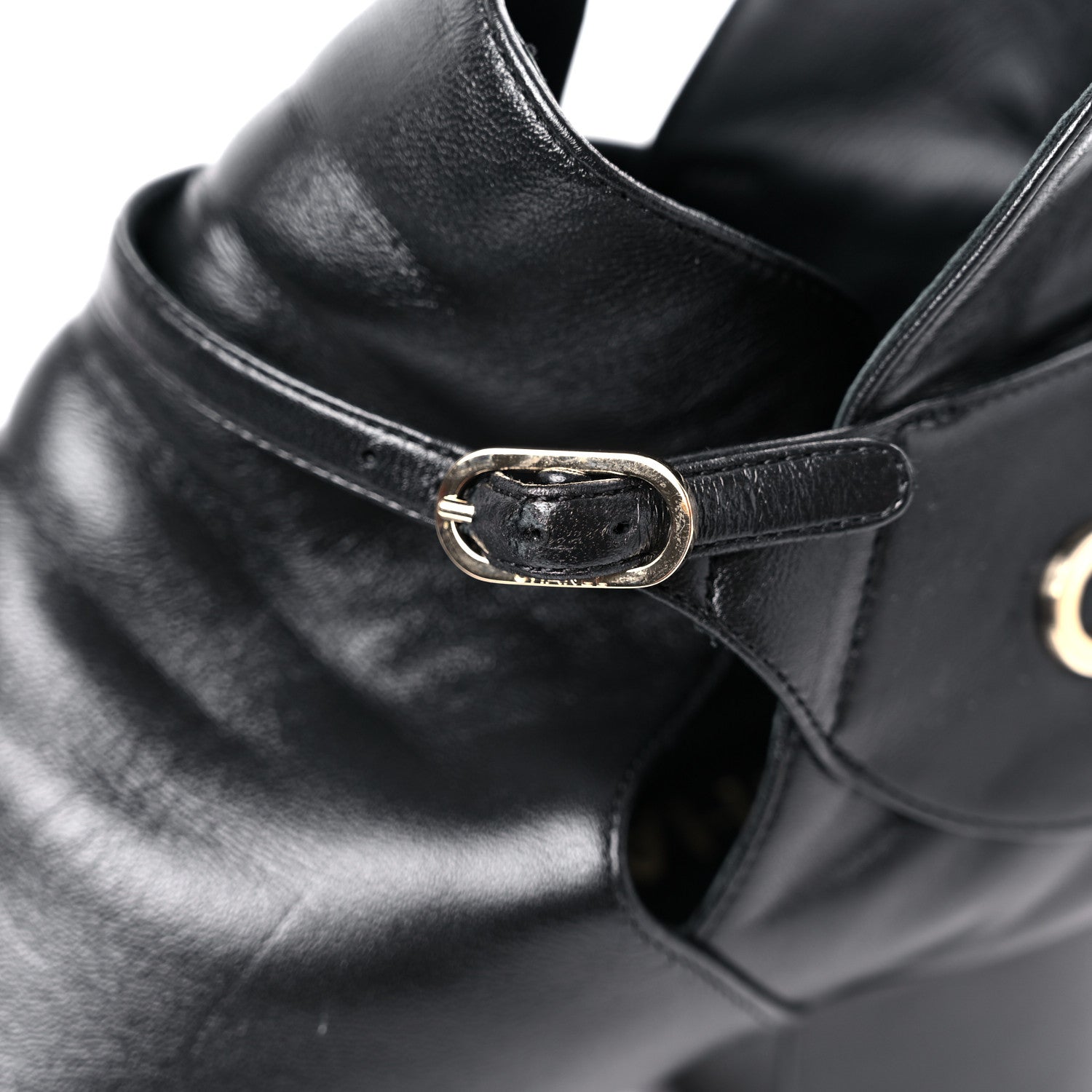 Chanel Lambskin Velvet Cap Toe Short Ankle Boots 38.5 Black 11 of 12