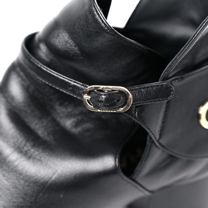 Chanel Lambskin Velvet Cap Toe Short Ankle Boots 38.5 Black 11 of 12