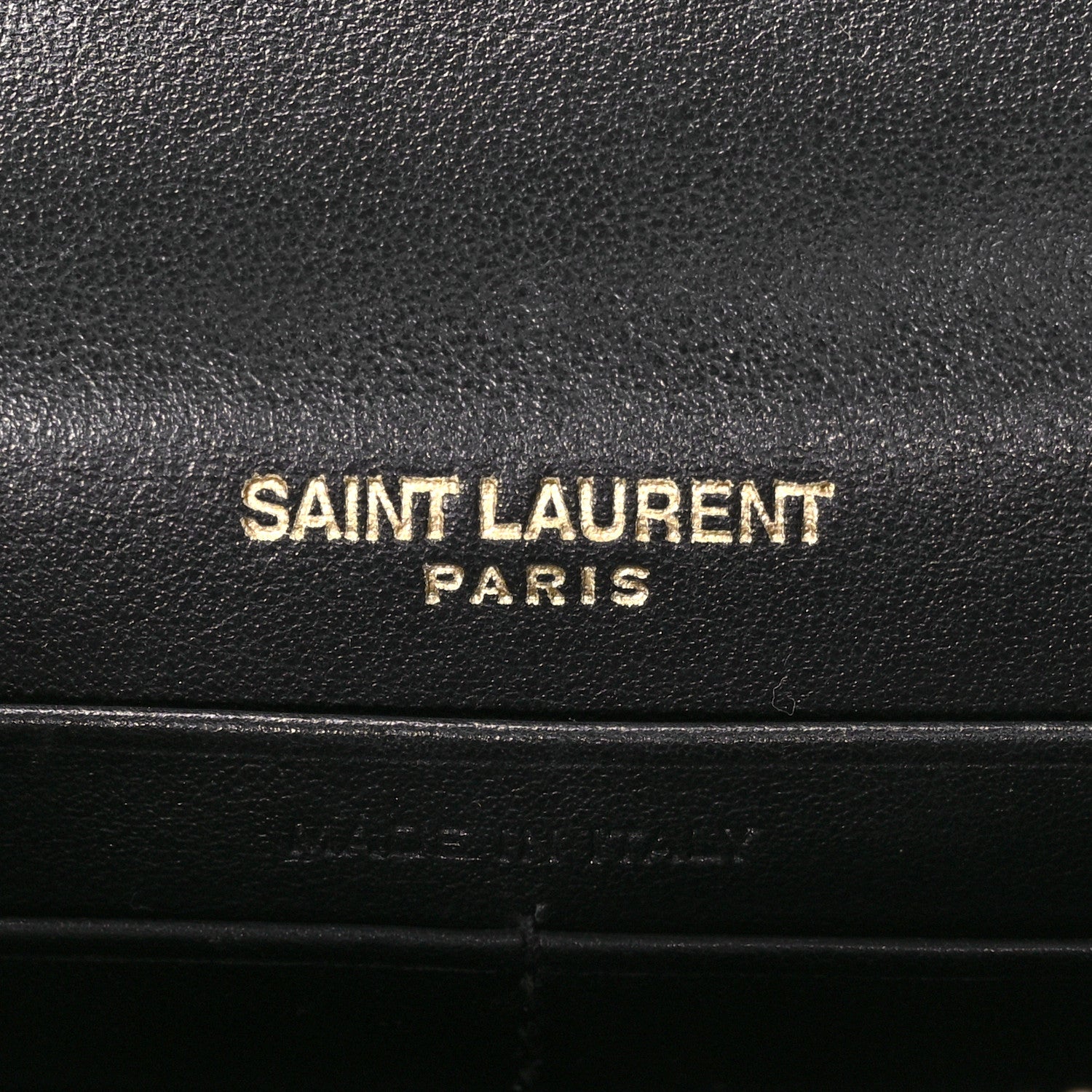 Saint Laurent Calfskin Crocodile Embossed Small Classic Monogram Kate Tassel Satchel Black 6 of 10