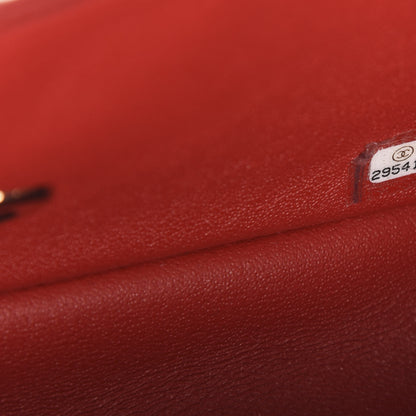 Chanel Lambskin Quilted Mini Rectangular Flap Red 7 of 9