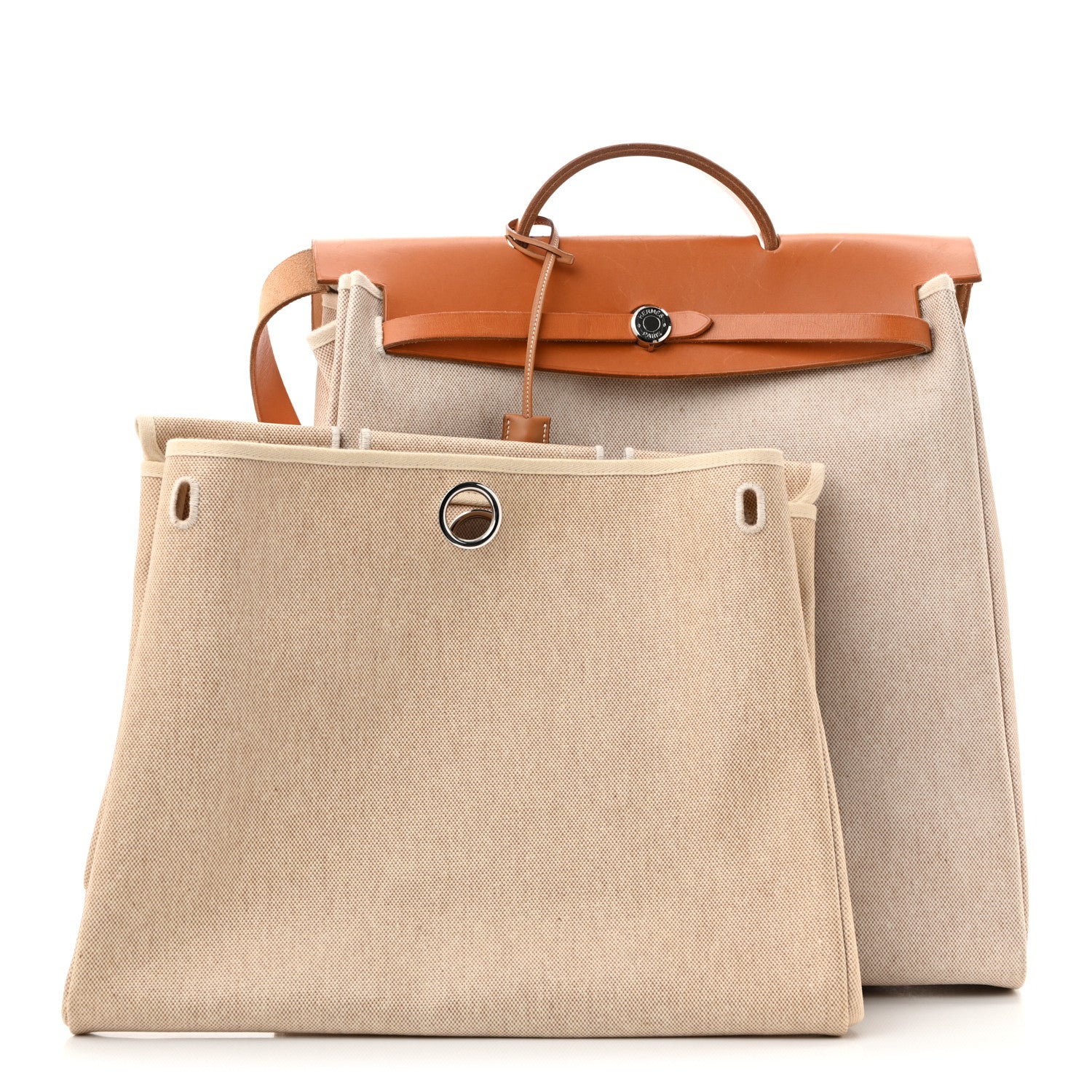 Hermes Toile Vache Calfskin Herbag 39 MM Natural 5 of 27