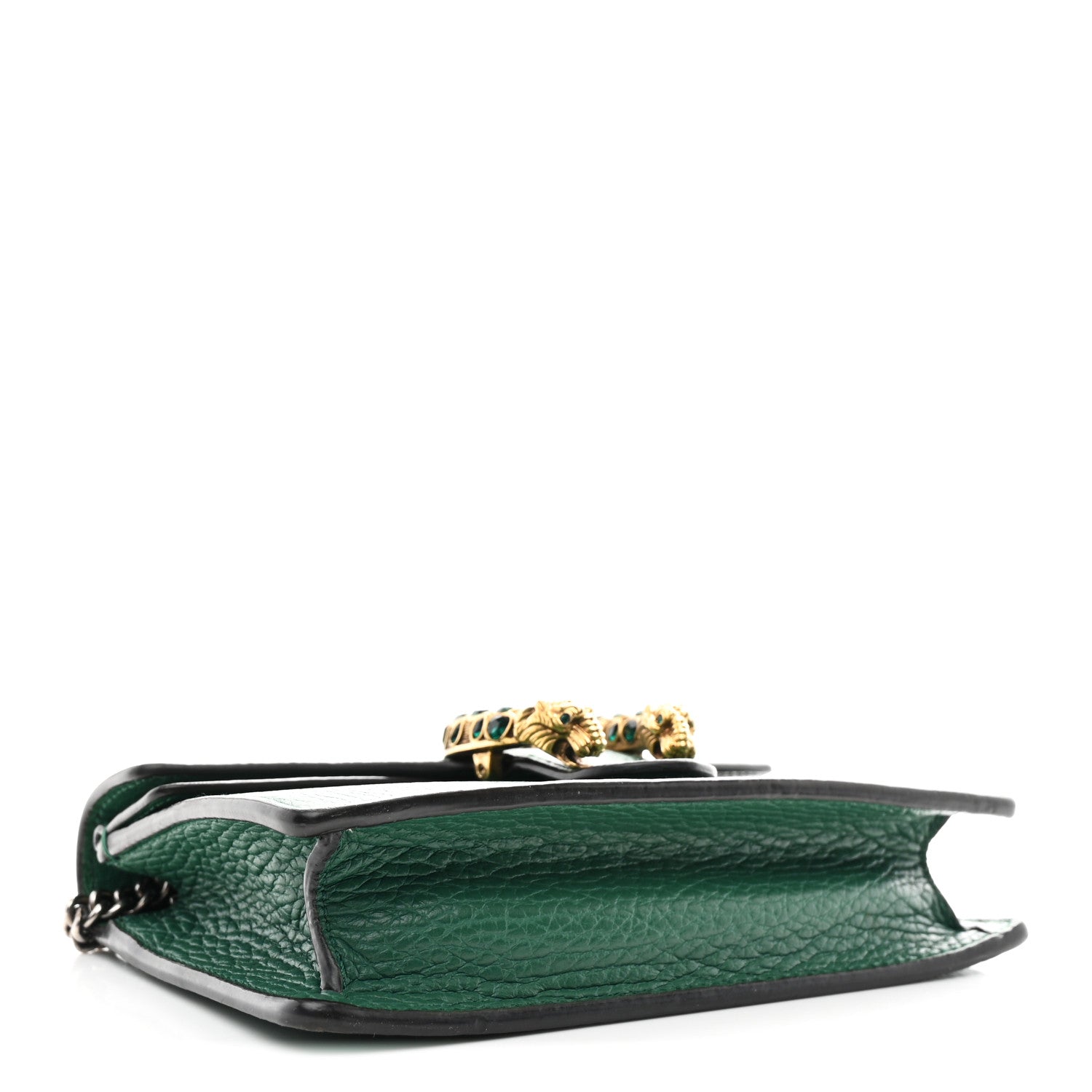 Gucci Dollar Calfskin Crystal Super Mini Dionysus Shoulder Bag Emerald 4 of 9