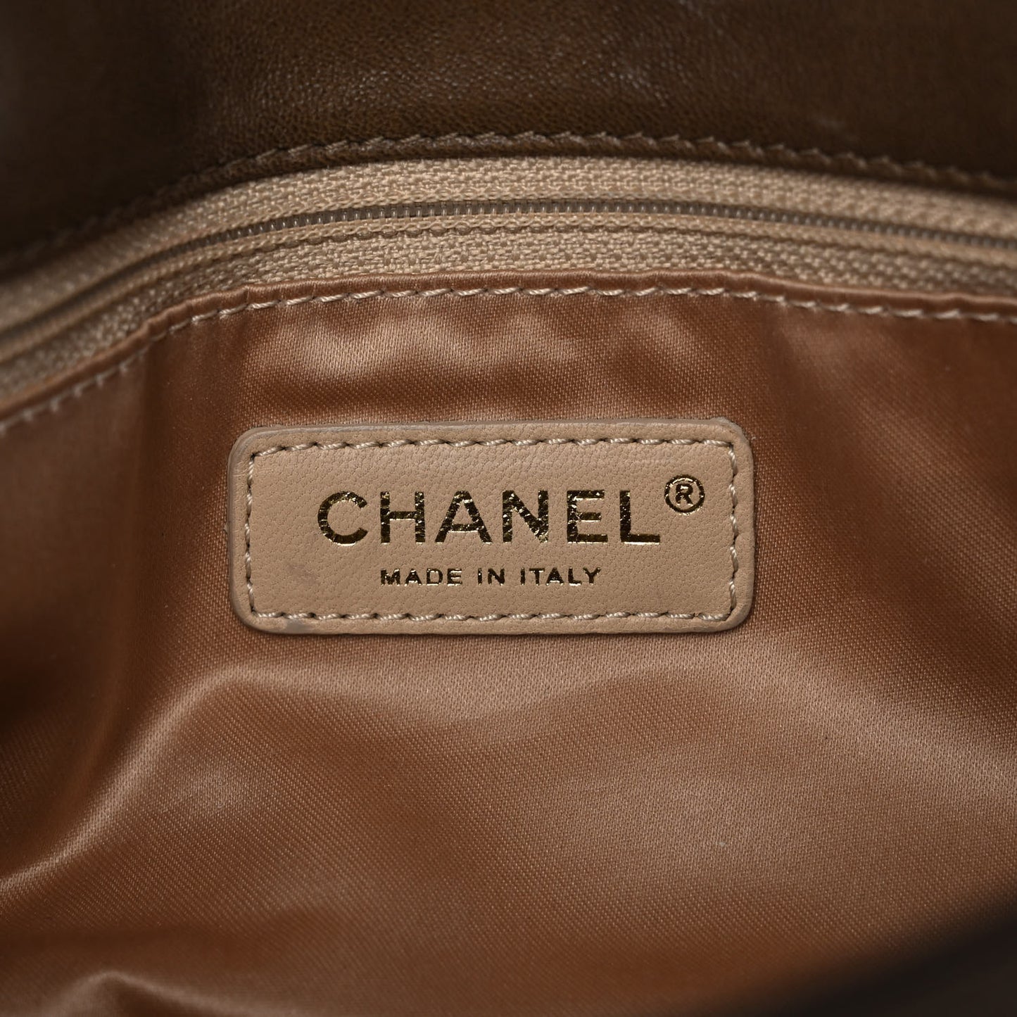 Calfskin Small Bubble Quilt Flap Brown