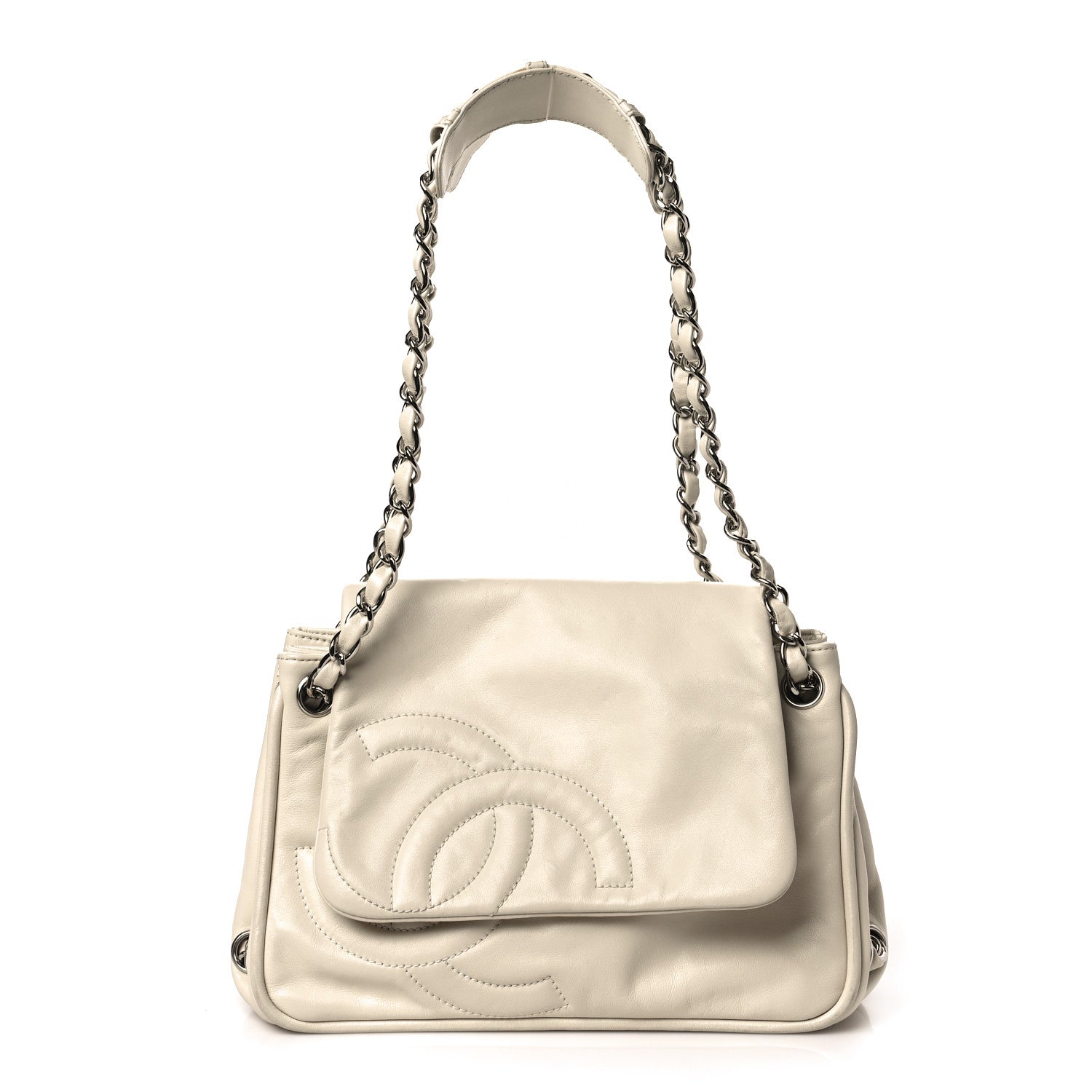 Chanel Calfskin Timeless Accordion Flap White 1 of 8