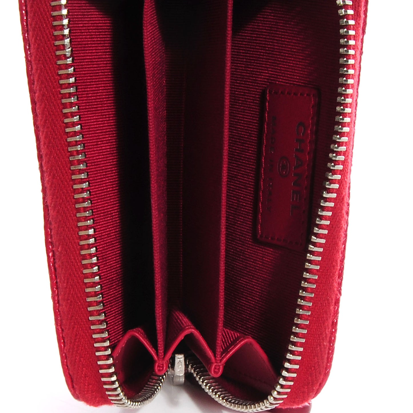 Caviar Quilted Zip Coin Purse Dark Pink