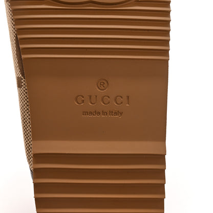 Gucci Monogram Jumbo GG Nappa Samoa Platform 40mm Slide Sandals 35 Camel Ebony New Acero 6 of 11
