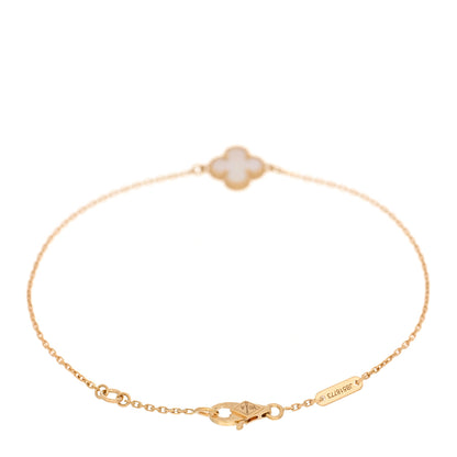 Van Cleef & Arpels 18K Yellow Gold Mother of Pearl Sweet Alhambra Bracelet 2 of 3