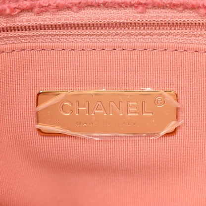 Chanel Metallic Tweed Quilted Medium Chanel 19 Flap Pink 6 of 10