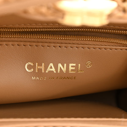 Chanel Braided Raffia Nano Kelly Flap Bag Dark Beige 5 of 10
