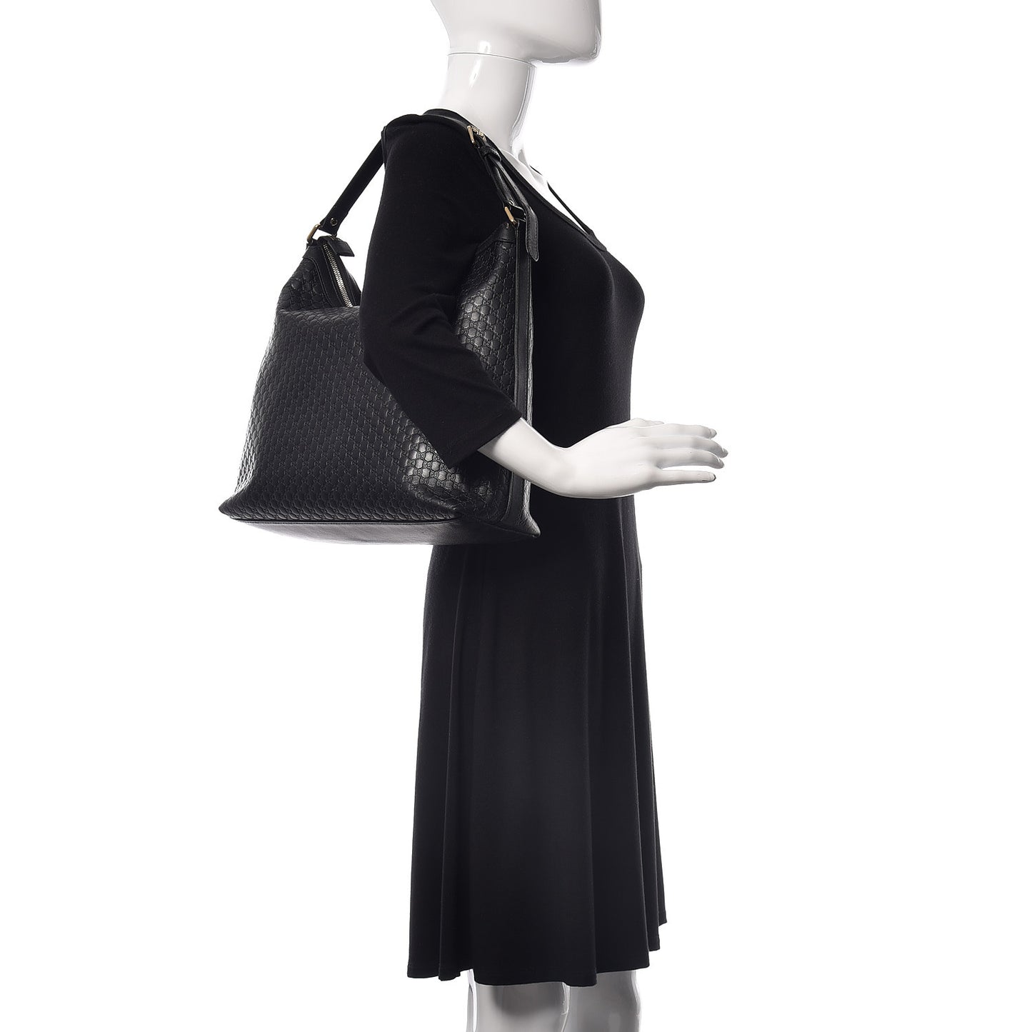 Soft Microguccissima Margaux Shoulder Bag Black