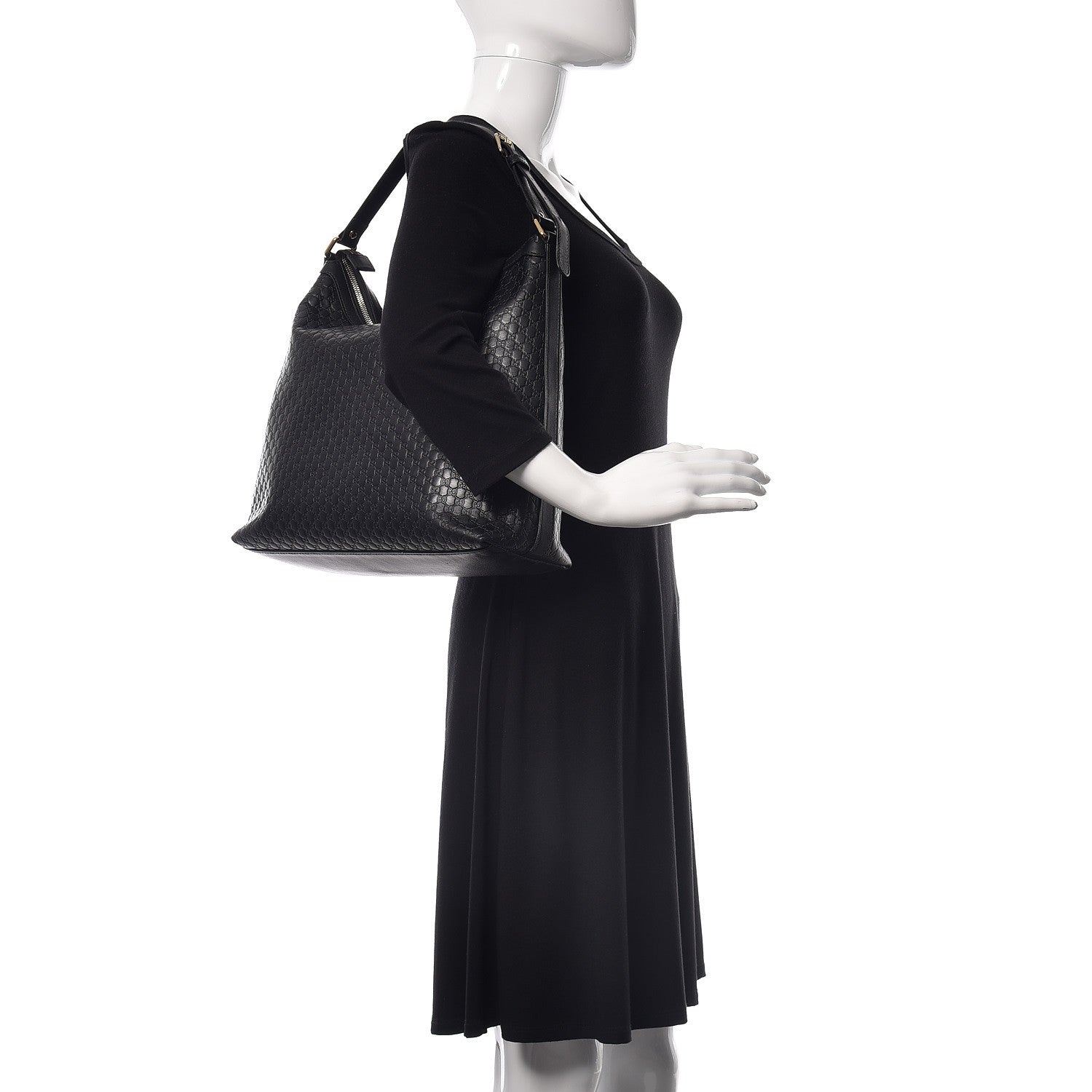 Gucci Soft Microguccissima Margaux Shoulder Bag Black 2 of 13