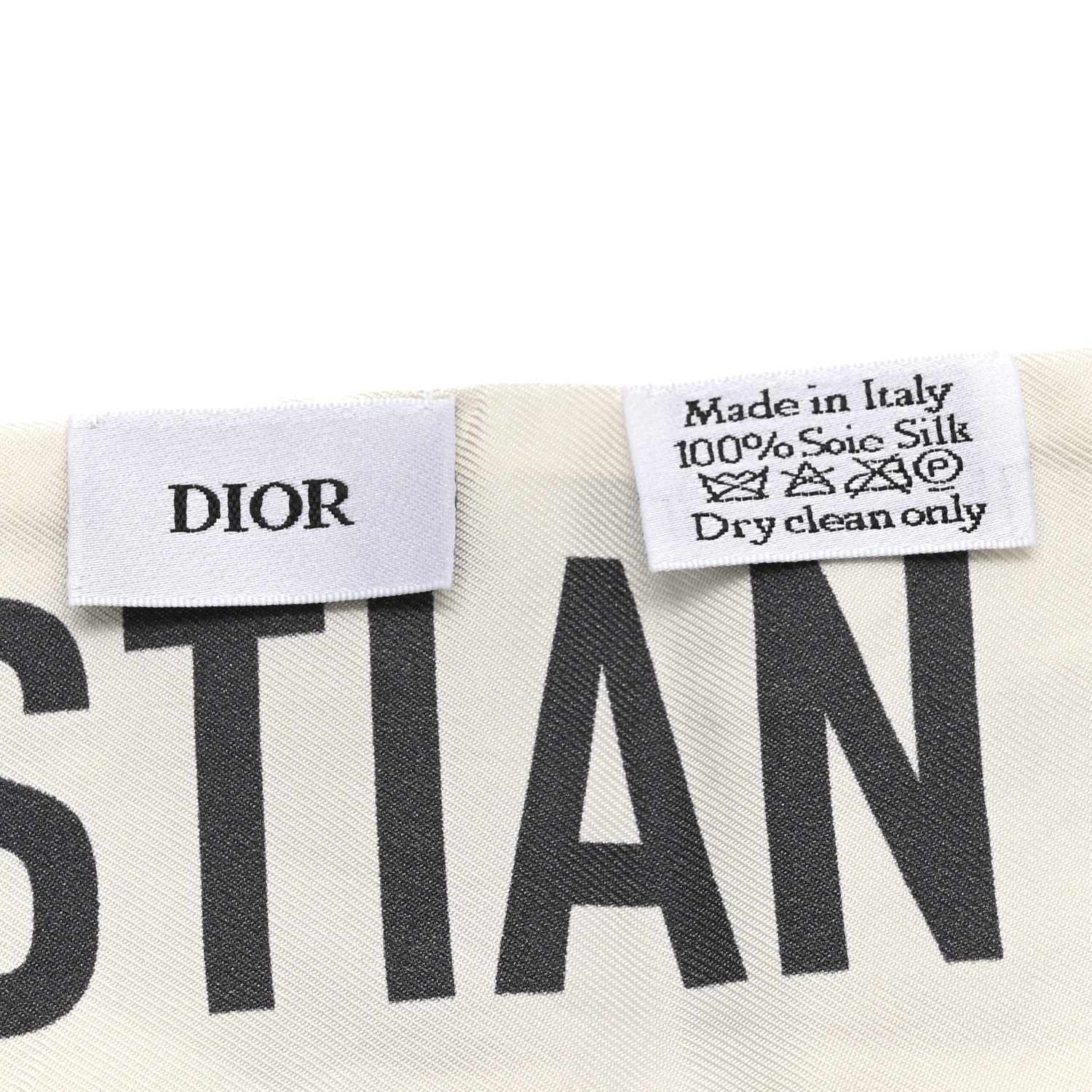 Christian Dior Silk Toile De Jouy Mitzah Scarf White 3 of 4