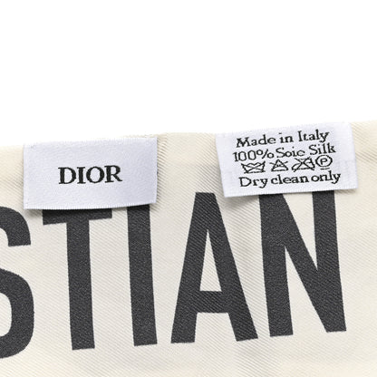 Christian Dior Silk Toile De Jouy Mitzah Scarf White 3 of 4
