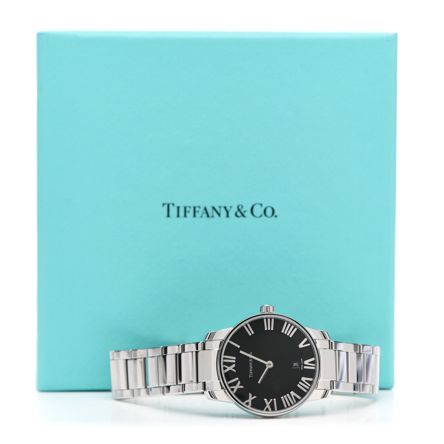 Tiffany Stainless Steel 29mm Atlas 2-Hand Quartz Watch Black 5 of 5
