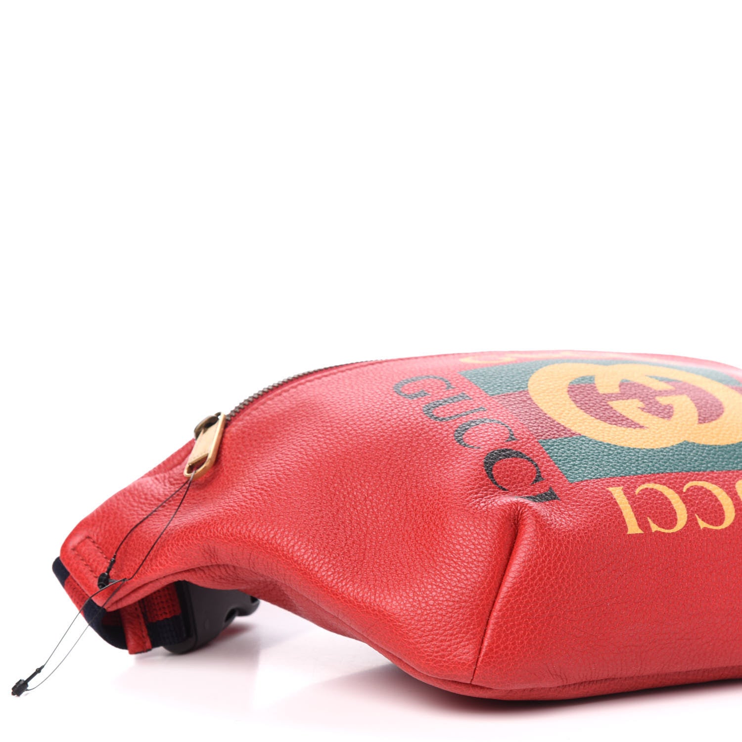 Gucci Grained Calfskin Logo Belt Bag Hibiscus Red 9 of 11