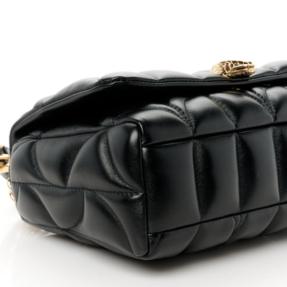 Bulgari Calfskin Matelasse Medium Serpenti Sugarloaf Shoulder Bag Black 10 of 11