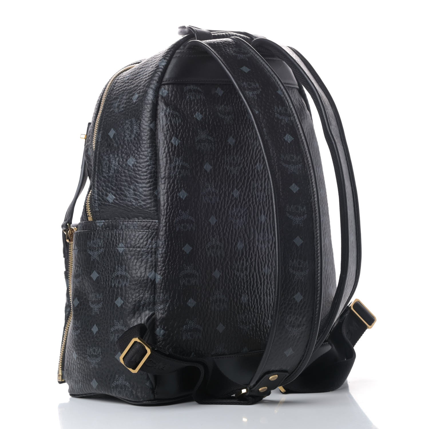 MCM Visetos Medium Sprinkle Stud Stark Backpack Black 2 of 6