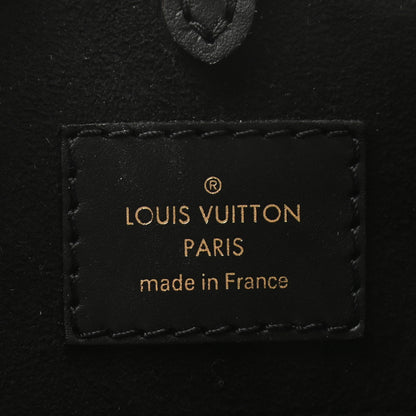 Louis Vuitton Calfskin Monogram Fold Tote MM Black Wine Cream 6 of 10