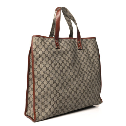 Gucci GG Plus Monogram Large Signature Web Loop Tote Brown 3 of 10