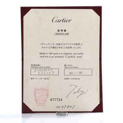 Cartier 18K White Gold 3.5mm LOVE Wedding Band Ring 47 4 7 of 7
