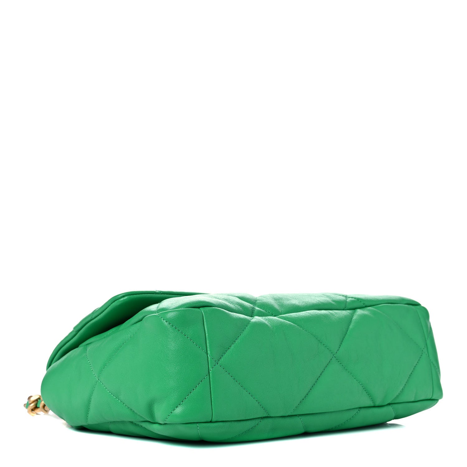 Chanel Lambskin Quilted Large Chanel 19 Flap Green 4 of 10