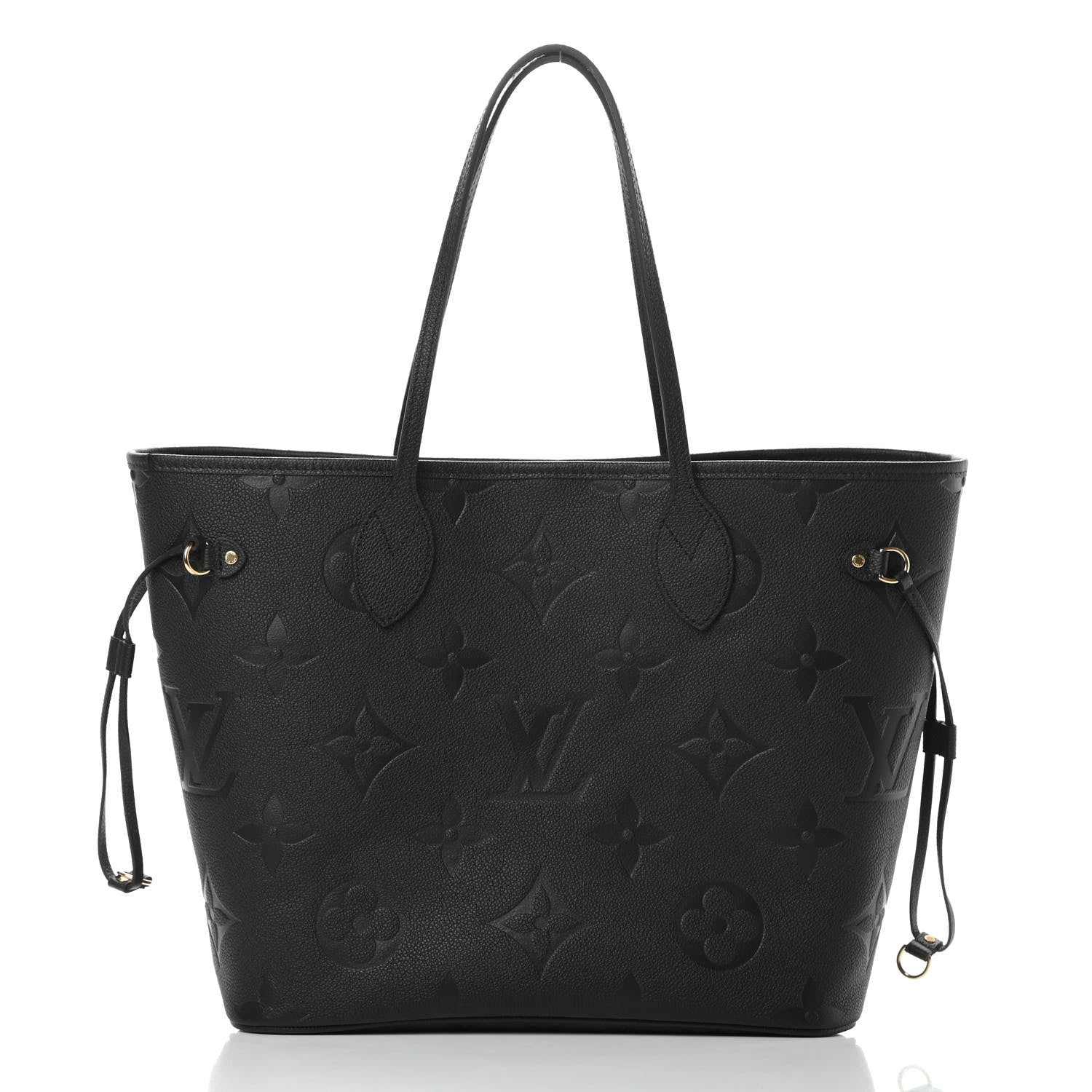 Louis Vuitton Empreinte Monogram Giant Neverfull MM Black 3 of 12
