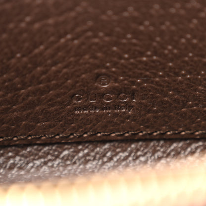 Gucci GG Supreme Monogram Textured Dollar Calfskin Web Ophidia Zip Around Card Case Wallet Beige Ebony New Acero 6 of 8