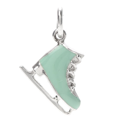 Tiffany Sterling Silver Enamel Ice Skate Charm Blue 1 of 3