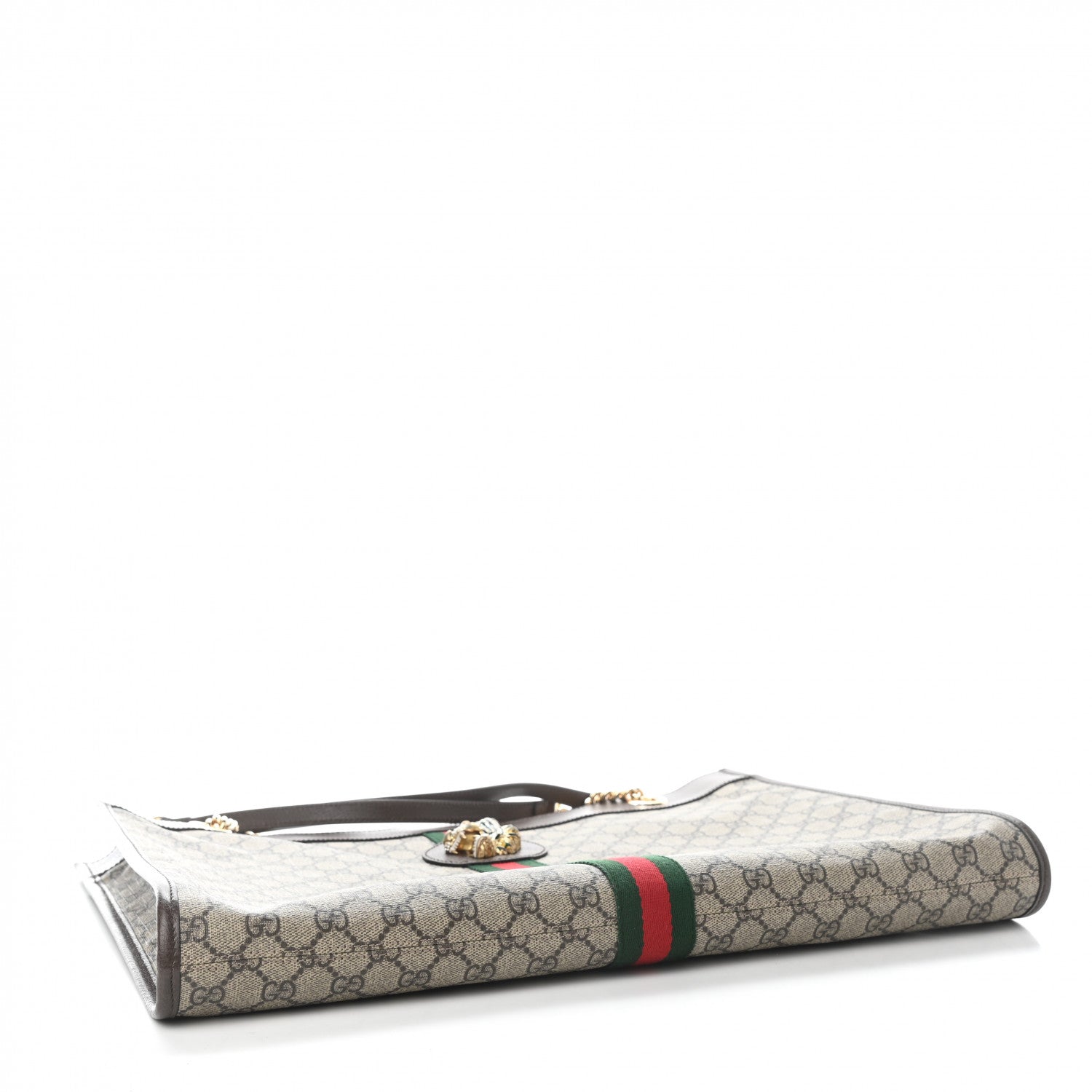 Gucci GG Supreme Monogram Large Rajah Chain Tote Beige New Acero 5 of 10