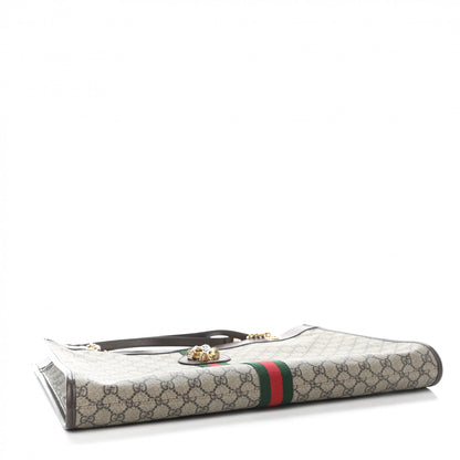Gucci GG Supreme Monogram Large Rajah Chain Tote Beige New Acero 5 of 10