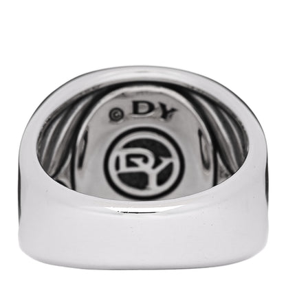 David Yurman Sterling Silver Fossilized Dinosaur Bone Mens Signet Ring 62 10 4 of 6