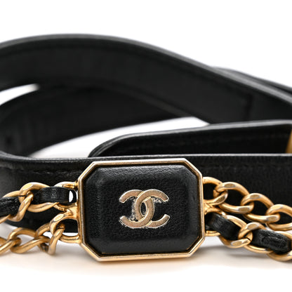 Chanel Lambskin Quilted CC Enamel Mini Belt Bag Black 12 of 12