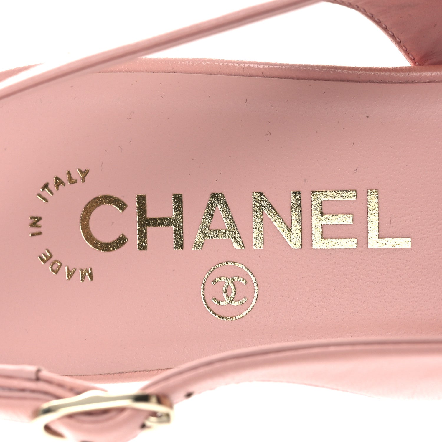 Chanel Lambskin Pointed Toe CC Slingback Flats 37 Pink Black