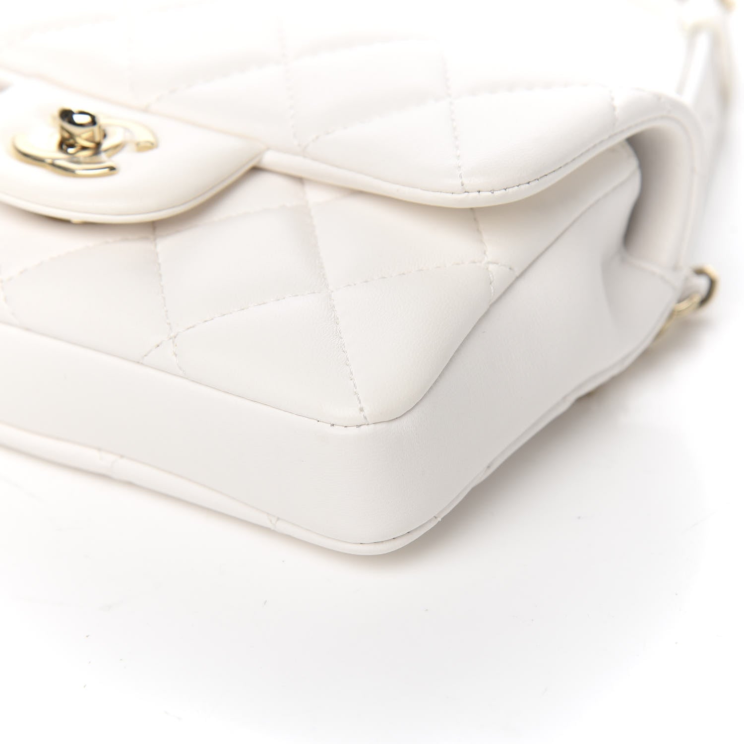 Chanel Lambskin Quilted Mini My Precious Waist Bag White 8 of 10
