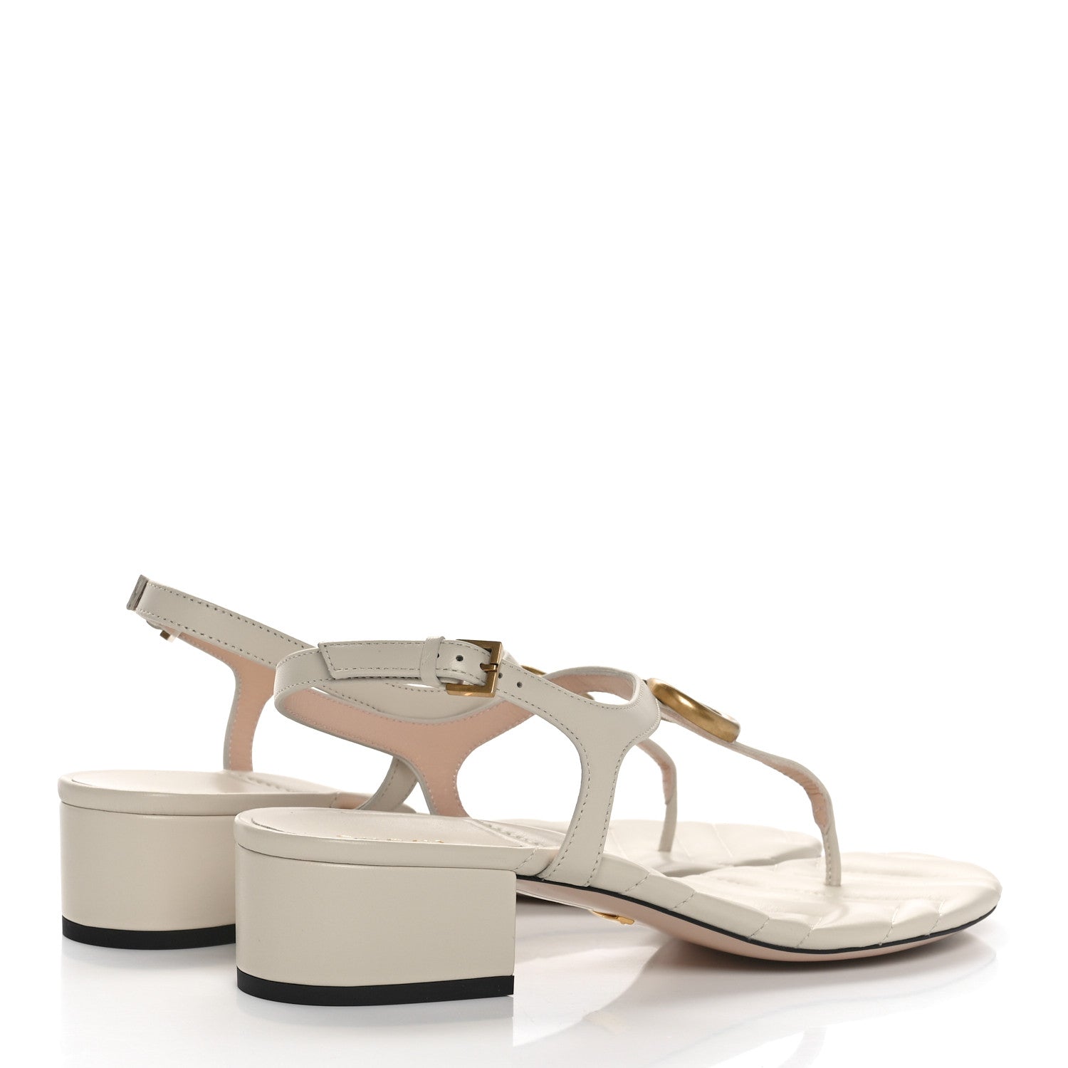 Gucci Nappa Matelasse Double G 35mm Thong Sandals 39 Mystic White 4 of 8