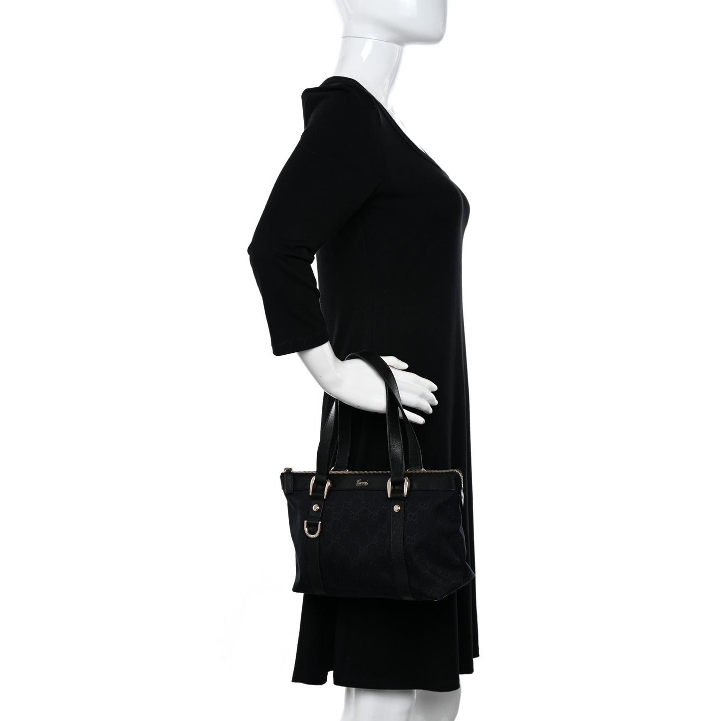 Monogram Small Abbey Tote Black