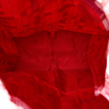 Hermes Buffle Silky Bolduc Au Carre Pop Shopper Tote Rouge H 4 of 8