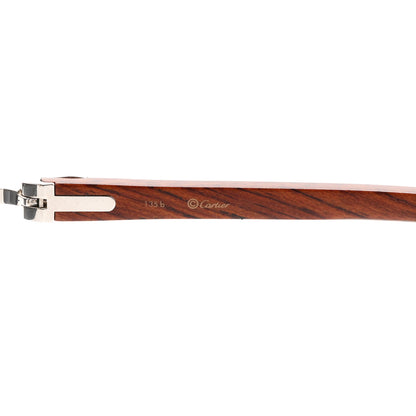 Cartier Metal Wood Tiger Bubinga Sunglasses 5 of 7