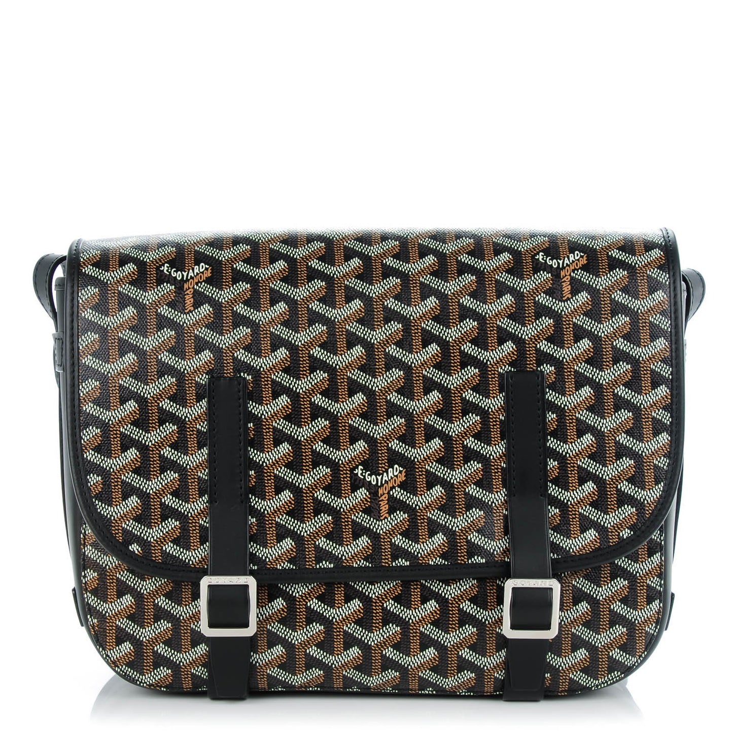 Goyardine Belvedere MM Messenger Bag Black