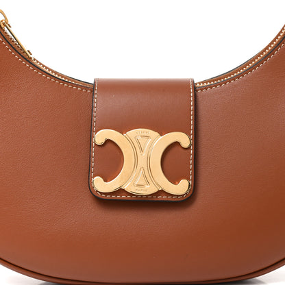 Celine Smooth Calfskin Medium Strap Ava Triomphe Shoulder Bag Tan 7 of 9
