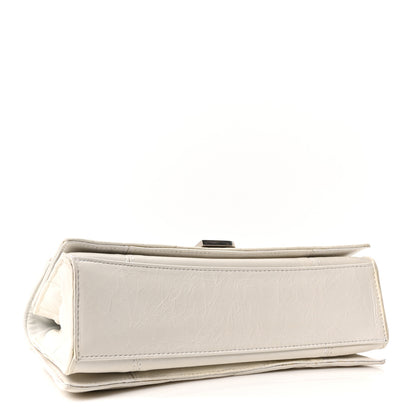 Balenciaga Crushed Calfskin Quilted Small Crush Chain Bag Optic White 4 of 10