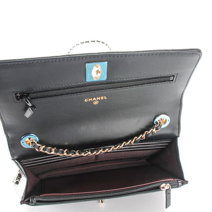 Chanel Lambskin Quilted Trendy CC Wallet On Chain WOC Black 5 of 15