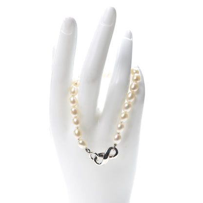Tiffany Sterling Silver Pearl Figure 8 Bracelet 2 of 6