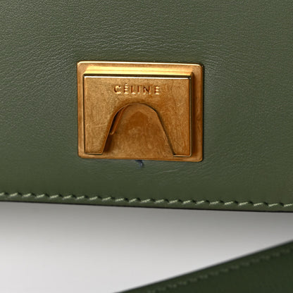 Celine Shiny Smooth Calfskin Medium Frame Shoulder Bag Olive Pastel Green 12 of 12