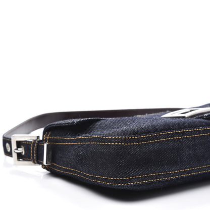 Fendi Denim Baguette Blue 6 of 8